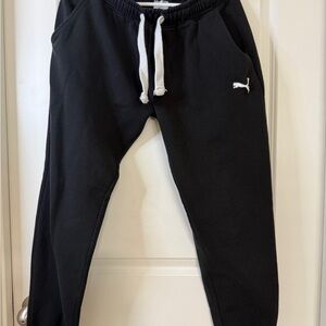Puma Black Joggers with White Accents
